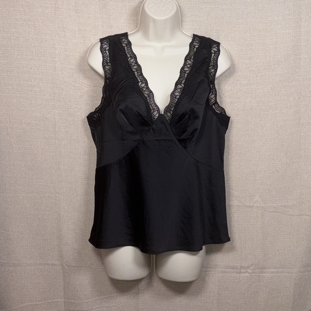 Express Black Lace Trim Chemise‎ Women’s Medium Whimsy Goth